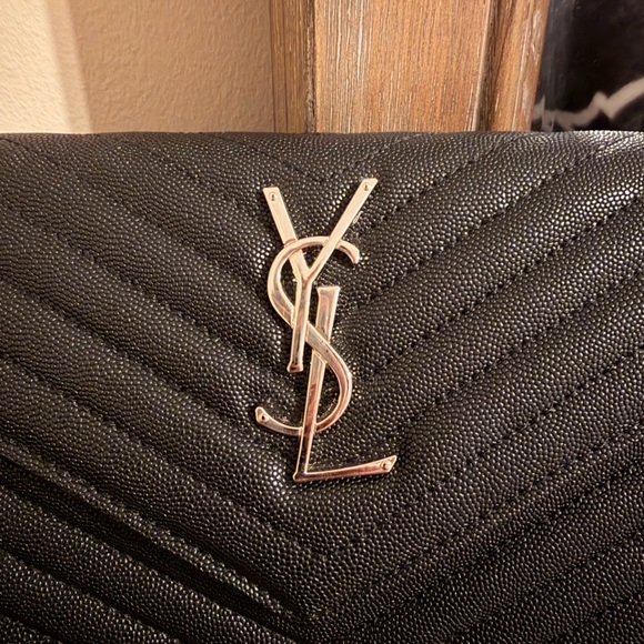 Black Chevron Clutch ysl - Picture 2 of 9